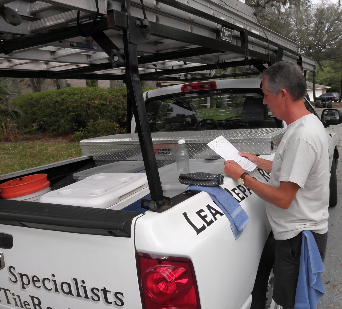 Steve and Marshall tile roof repair