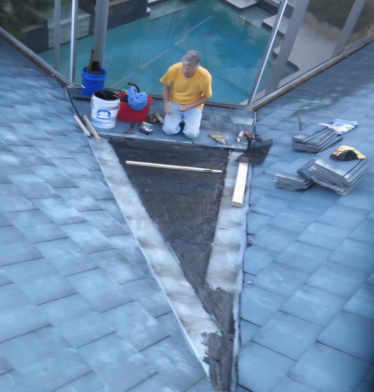 Steve and Marshall tile roof repair