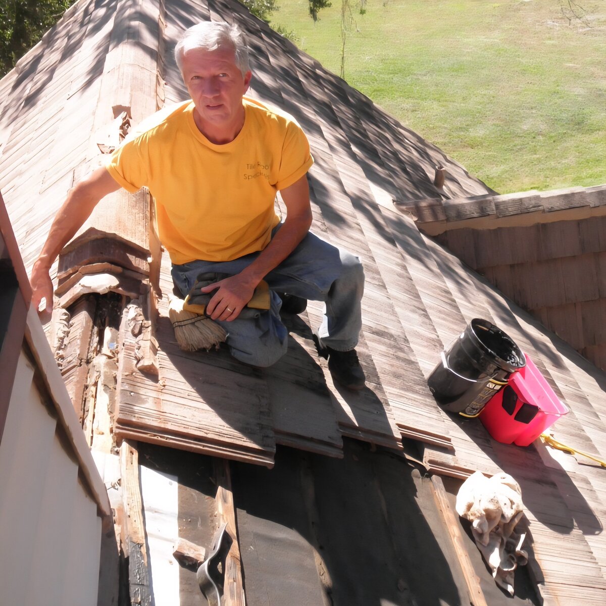 Steve and Marshall tile roof repair