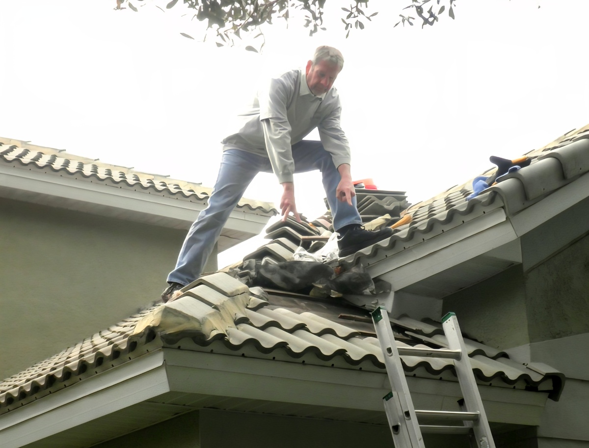 Steve and Marshall tile roof repair