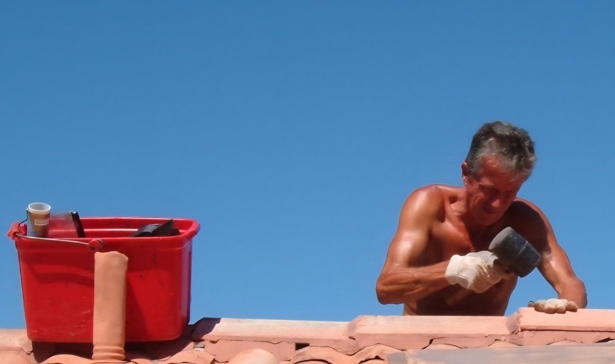 Steve and Marshall tile roof repair