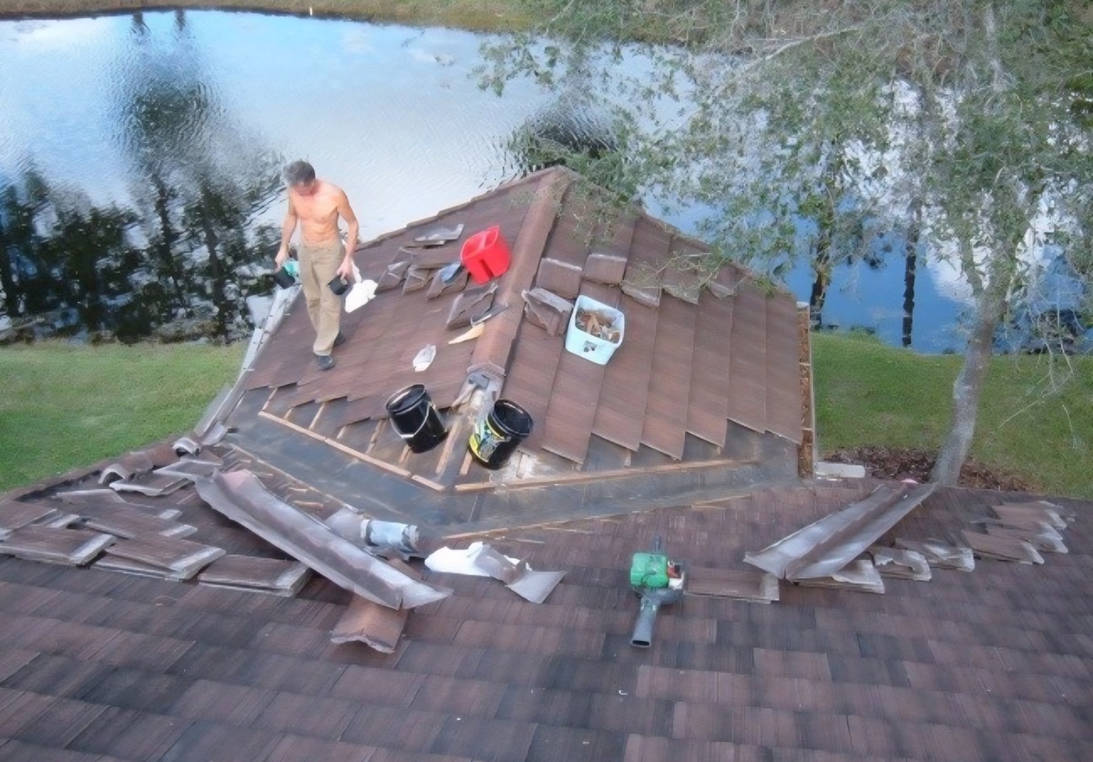 Steve and Marshall tile roof repair
