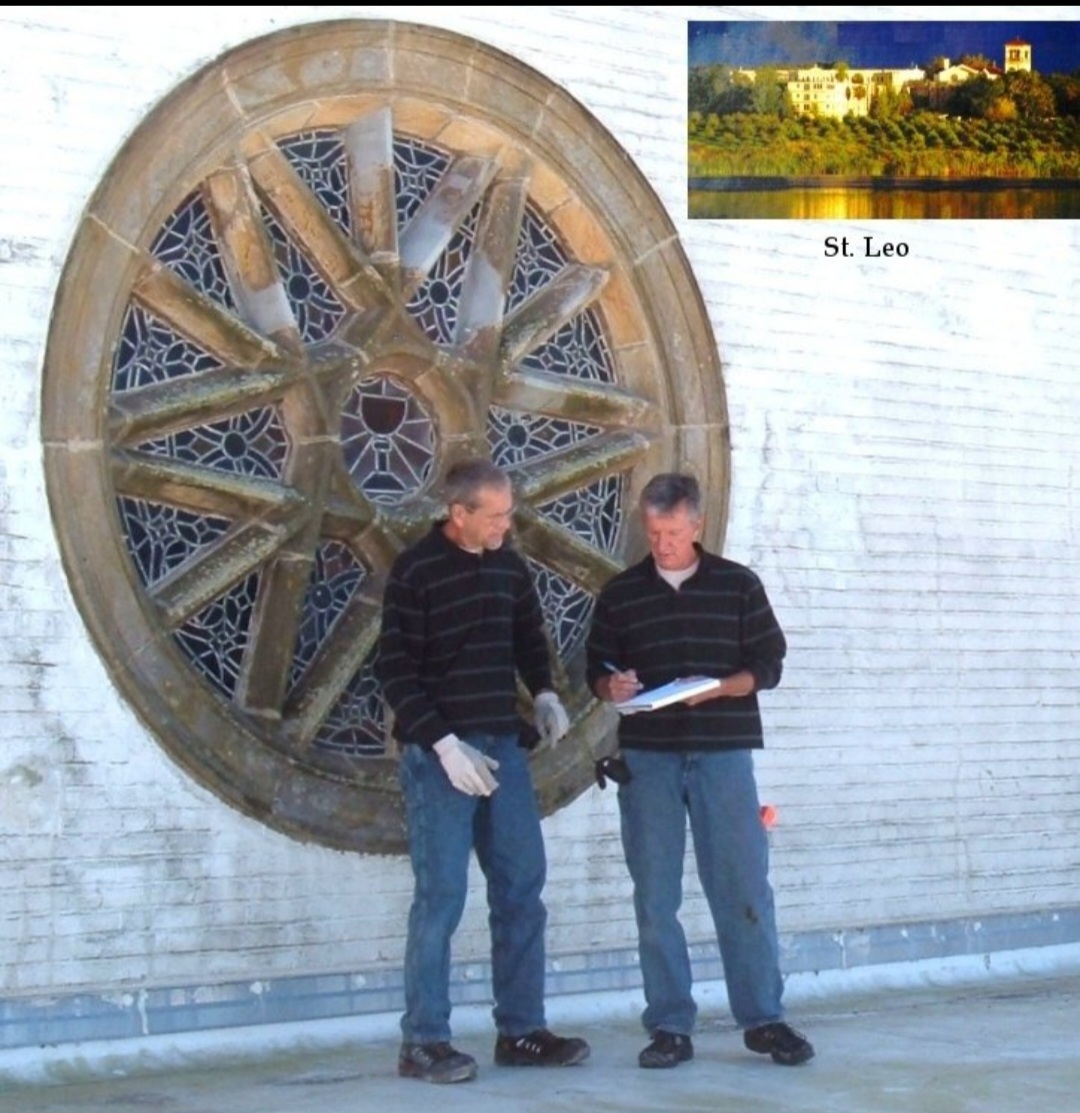 St. Leo Abbey tile roof repair — Steve and Marshall