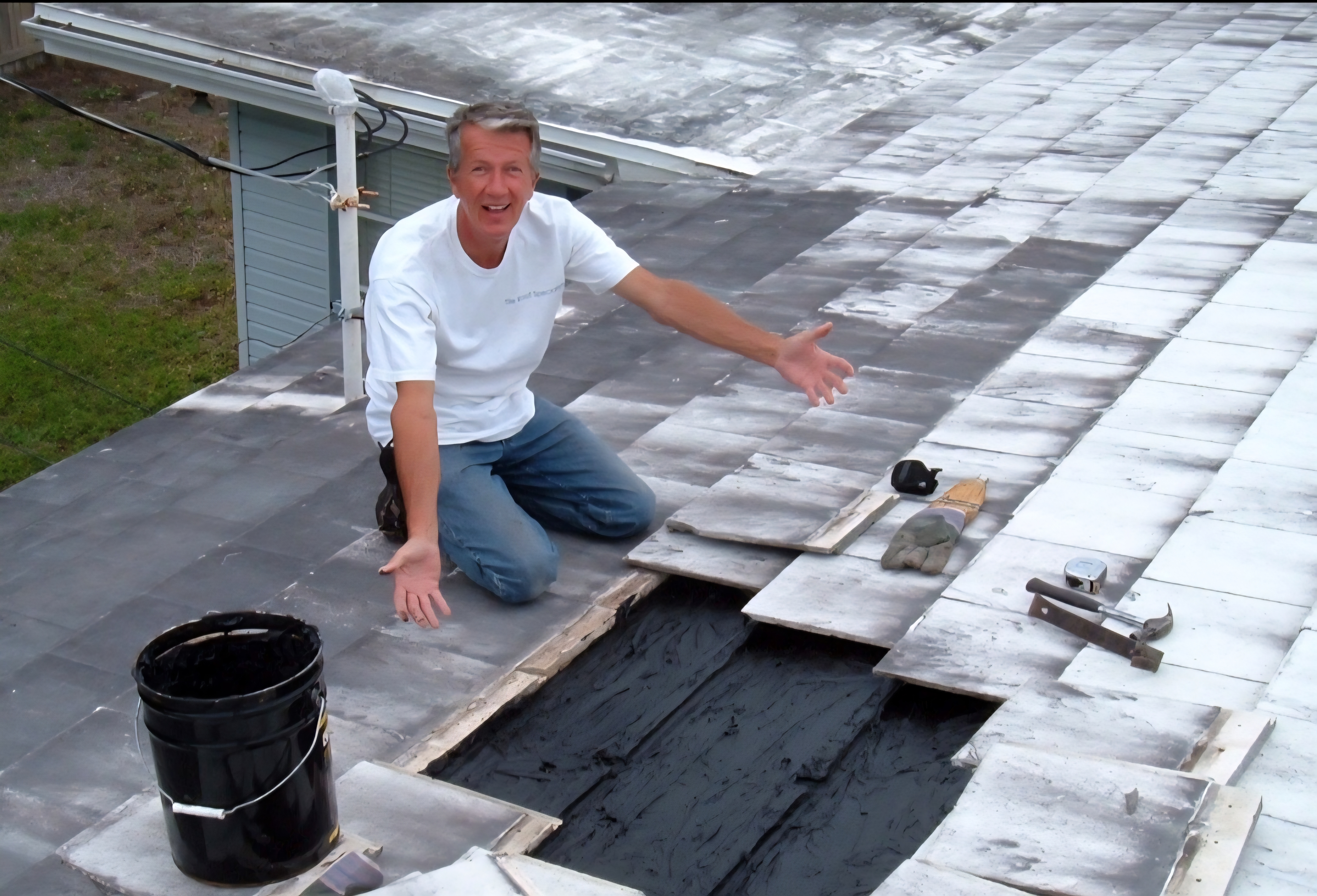 Tile roof repair — Steve and Marshall