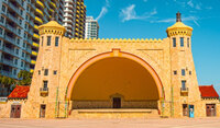 The historic Daytona Beach Bandshell on the oceanfront